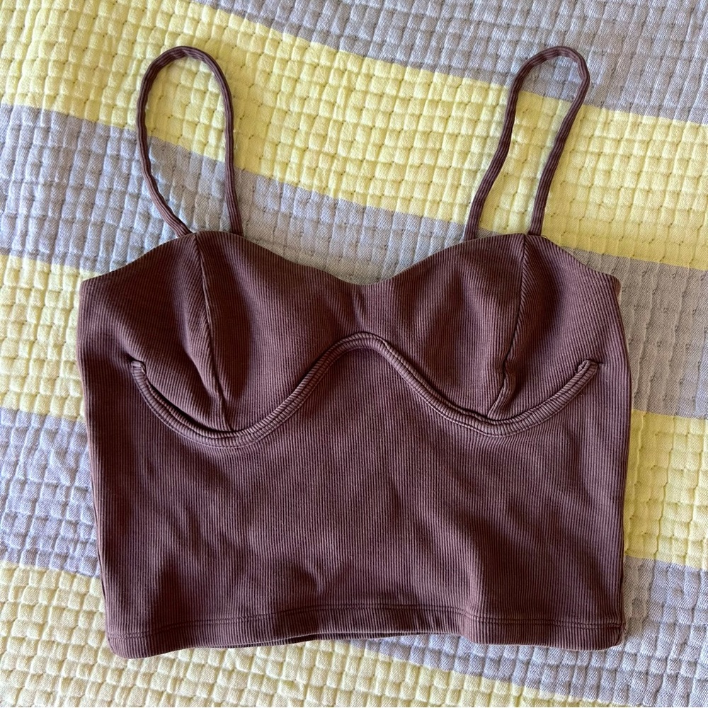 Corset style cropped tank